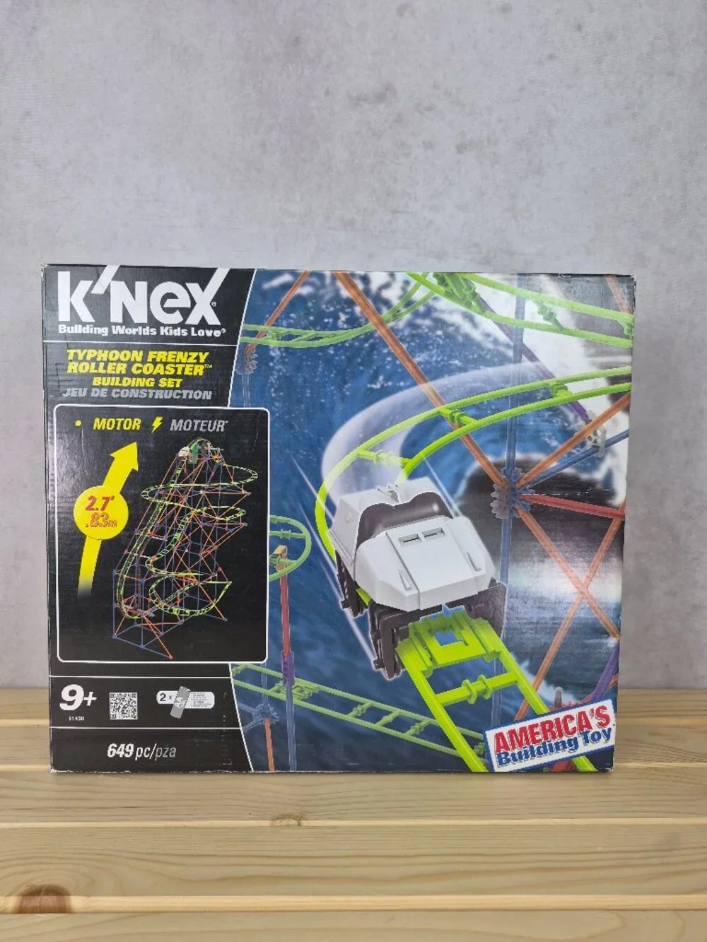 K'NEX Typhoon Frenzy Roller Coaster Building Set 51438, Used + Extra motor & Car